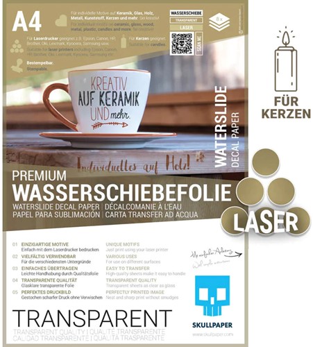 Skullpaper Transfer Foil Laser A4 8 Sheets Transparent