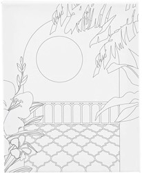 CC Painting canvas with print, Sunny balcony, 24x30 cm, 1 pc