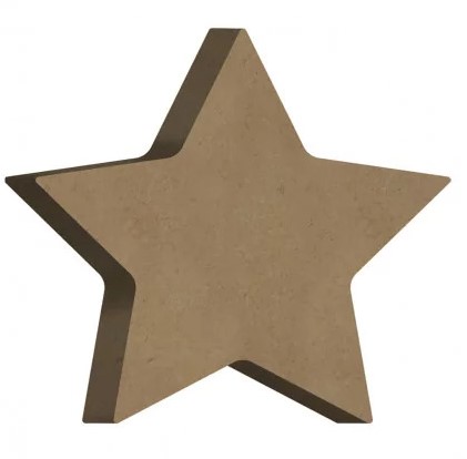 Gomille MDF Figuur Ster 6 x 6 cm