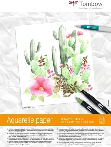 Tombow Aquarelblok 24 x 32 cm 300 gr