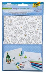 Folia design cards with enveloppen - Verjaardag - 4st