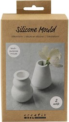 CC Siliconen Vormen Vaas En Kandelaar H: 7,5 cm D 5,5 cm Mat Transparant 2 stuk