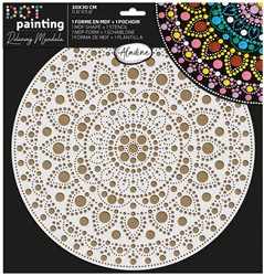 Aladine Duo Dot Painting Support & Stencil 30cm 3