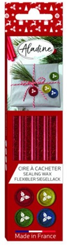 Aladine Wax Sticks Glitter Red
