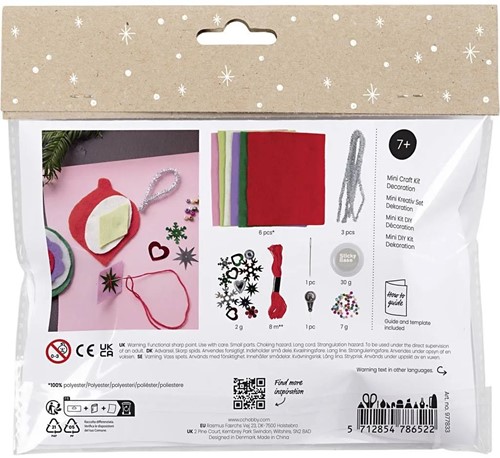 CC Mini Hobbyset Decoratie, Vilten Kerstdecoraties-3