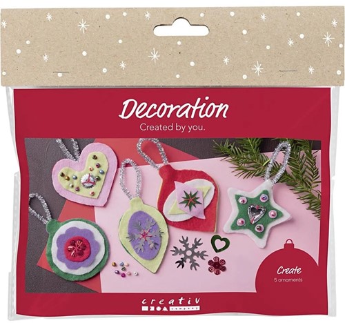 CC Mini Hobbyset Decoratie, Vilten Kerstdecoraties
