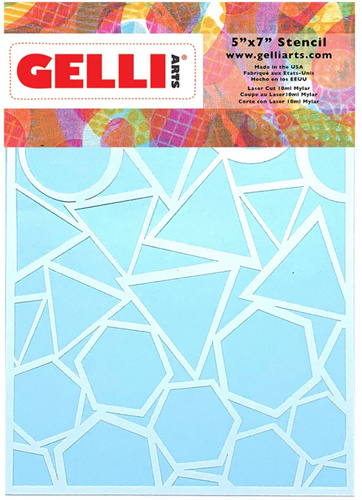 Gelli Arts Stencil Geo 12,7x17,8 cm