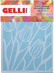Gelli Arts Stencil Tulpen 12,7x17,8 cm