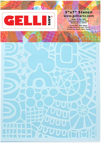 Gelli Arts Stencil Wonderland 12,7x17,8 cm