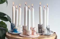 LC DIY Giethars Set - Kandelaars 3 stuks en Dienblad