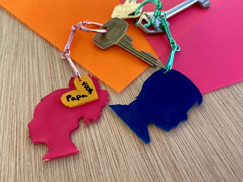 Krimpfolie silhouet sleuterhanger