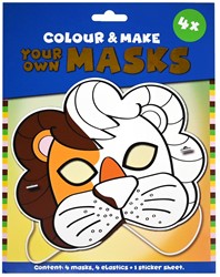 Wins Kleur en Maak Je Eigen Maskers Leeuw