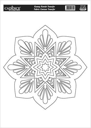 Cadence Textiel Transfer 25x35 cm Mandala Outline FCT-06