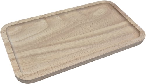 Dienblad - Plateau Rechthoek Rubberhout Klein L 26 CM x B 14 CM x H 2 CM