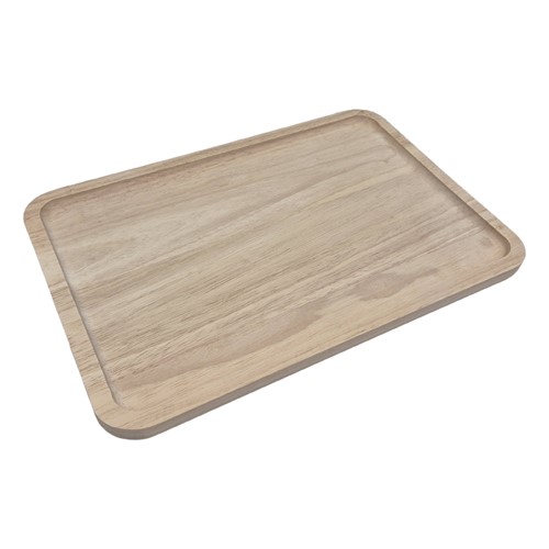 Dienblad  Rechthoek Rubberhout 30,8 x 20,4 x 2 cm.