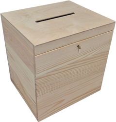 Houten Enveloppenkist met Luxe Slotje 29,1 x 25,1 x 30,1 cm