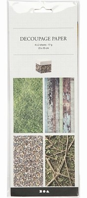 CC Decoupagepapier Natuur 25 x 35cm 8 vel