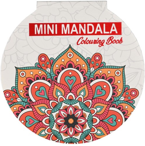 Wins Mini Mandala Kleurboek Rond Rood