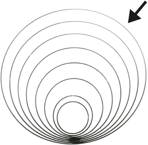 Metalen Ring Zwart d: 40cm