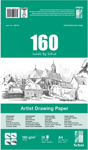 Schut Artist Drawing Paper A4 160gr 30 sheets