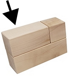 Houten Mijlpaal Blok 5,6 cm x 11,2 cm