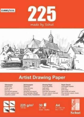 Schut Artist Drawing Paper A4 225gr 30 sheets