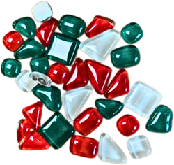 Soft Glass Polygonal Glitter Christmas 100g