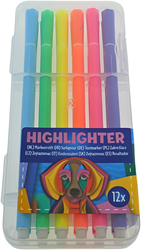 Wins Markeerstift Set 12 Stuks 6 Kleuren 
