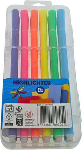 Wins Highlighter Set 12 Pieces 6 Colors-2