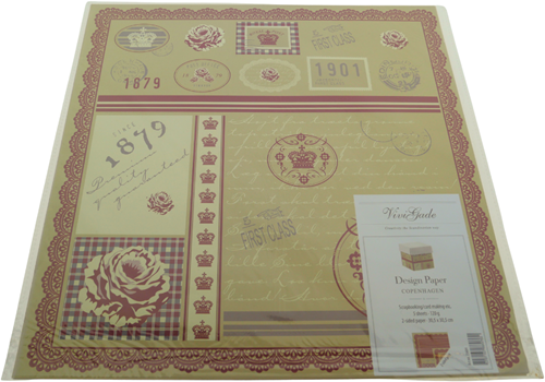 Vivi Gade Scrapbooking Papier Dubbelzijdig Copenhagen First Class 30,5 x 30,5 5 Stuks