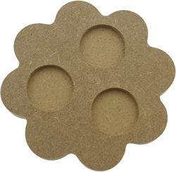 Gomille MDF 3 Tealight Flower 15x15 cm