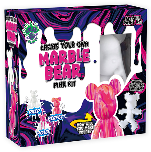 Splat Planet Pink Marble Set Bear 24 x 30 x 10 cm