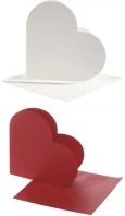 CC Kaarten & Enveloppen Hart 12,5x12,5 cm 10 stuks