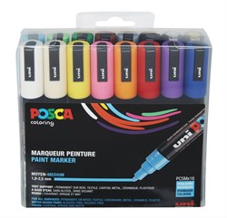 Uni Posca Verfmarker 16 Set 5M Basis