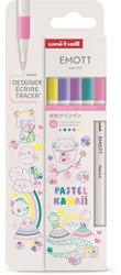 Uni Emott Fineliner Set 5 Stuks Pastel Kawaii