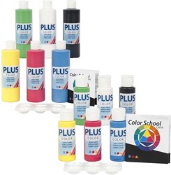 Plus Color Acrylic Paint Set Primary Colors