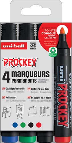 Prockey Permanent Marker Set Bullet 5,7 mm 4 stuks