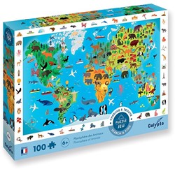 SentoSphère Puzzle Planet Full of Animals 100 pieces