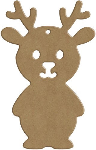 Gomille MDF Figuur 9x14 cm Schattig Rendier