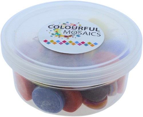 Glas Mozaïek 150 gr Rond Multi 2x0,7 cm-2