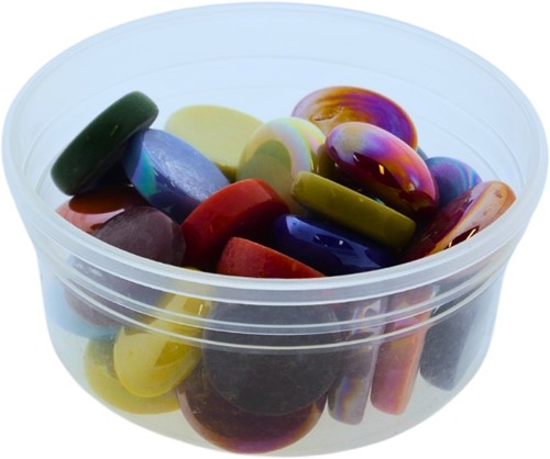 Glas Mozaïek 150 gr Rond Multi 2x0,7 cm-3