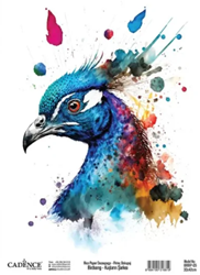 Cadence Birdsong Rijstpapier 30x42 cm Pauw
