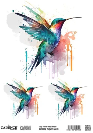 Cadence Birdsong Easy Transfer 25x35 cm Kolibri