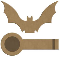Gomille Candle Holder With MDF Figure Bat 15x15 cm