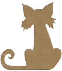 Aladine MDF Figure Halloween Cat 14x16 cm