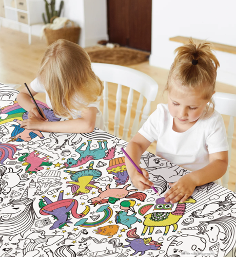 Splat Planet Kleur je eigen Tafelkleed Eenhoorn 240 × 120cm-3