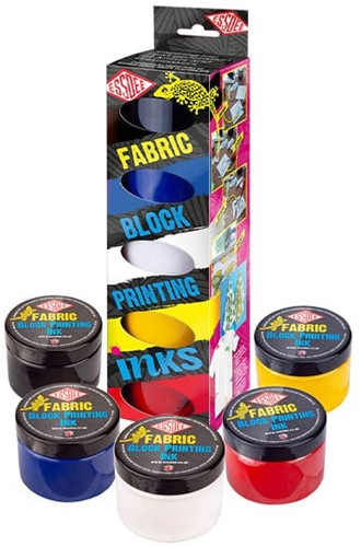 Essdee Fabric Block Printing Inkt Set 5x150mm