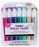 Tulip Fabric Spray Paint Set Metallic 6 pieces