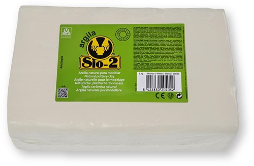 SIO-2 Argila Natuurlijke Pottenakkersklei  5kg Wit