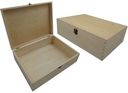 Grenen Wijnkist 2 flessen 33,5x24,5x10,3 cm